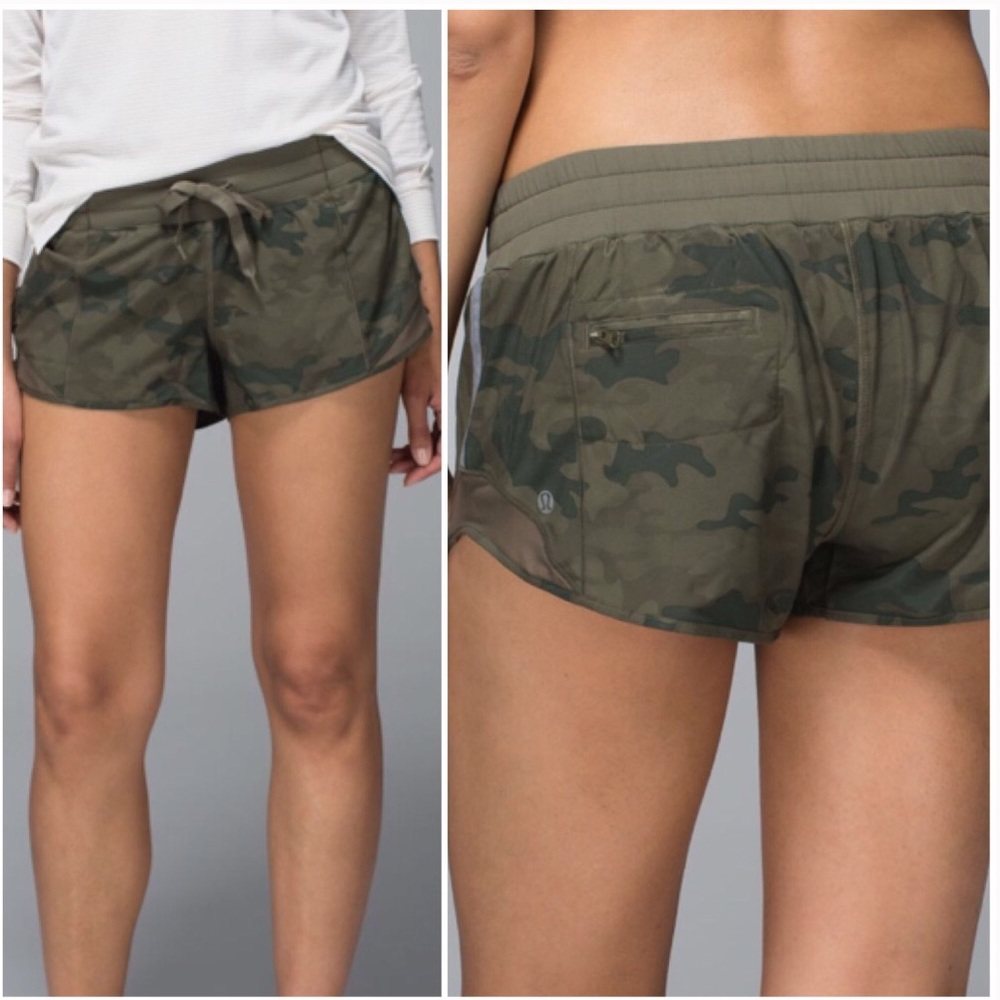 Lululemon Camo Fatigue Hotty Hot Shorts 10